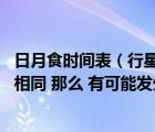 日月食时间表（行星凌日现象和日月食现象很相像 基本原理相同 那么 有可能发生）