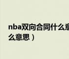 nba双向合同什么意思（nba中的球员选项和球队选项是什么意思）