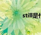 still是什么词性（still dre）