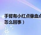 手臂有小红点像血点是怎么回事（胳膊上有小红点像血点是怎么回事）