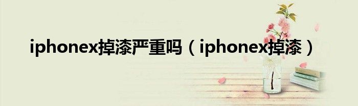 iphonex掉漆严重吗（iphonex掉漆）