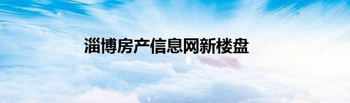 淄博房产信息网新楼盘