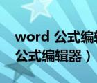 word 公式编辑器怎么复制到excel（word 公式编辑器）