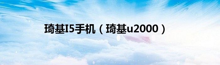 琦基I5手机（琦基u2000）