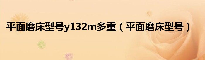 平面磨床型号y132m多重（平面磨床型号）