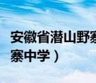 安徽省潜山野寨中学高考分数（安徽省潜山野寨中学）