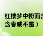 红楼梦中粉面含春威不露是谁（红楼梦中粉面含春威不露）