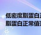 低密度脂蛋白正常值范围2.8一5.17（低密度脂蛋白正常值范围）