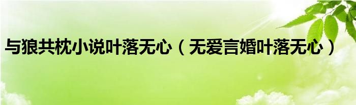 与狼共枕小说叶落无心（无爱言婚叶落无心）