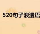 520句子浪漫语录简短（520句子浪漫语录）