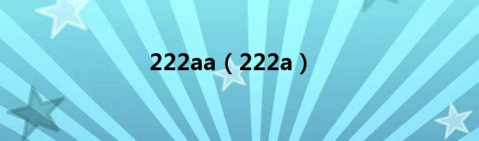 222aa（222a）