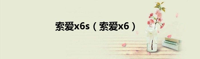 索爱x6s（索爱x6）