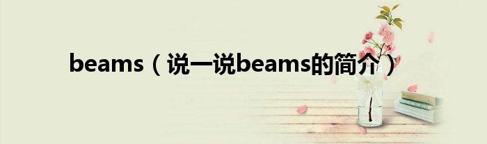 beams（说一说beams的简介）