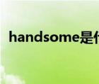 handsome是什么意思（slim是什么意思）