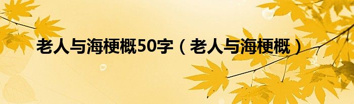 老人与海梗概50字（老人与海梗概）