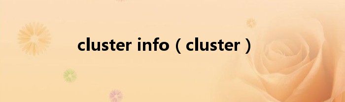 cluster info（cluster）