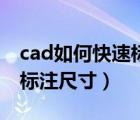 cad如何快速标注尺寸快捷键（cad如何快速标注尺寸）