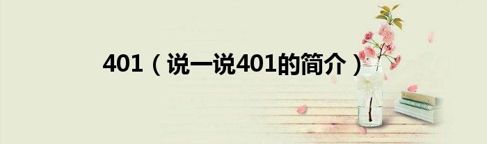 401（说一说401的简介）