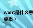 want是什么意思中文翻译成为（want是什么意思）