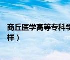 商丘医学高等专科学校分数线（商丘医学高等专科学校怎么样）