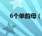 6个单韵母（说一说6个单韵母的简介）