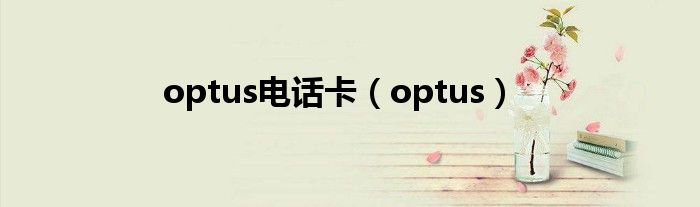 optus电话卡（optus）