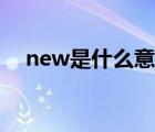 new是什么意思中文（new是什么意思）