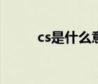 cs是什么意思污（cs是什么意思）