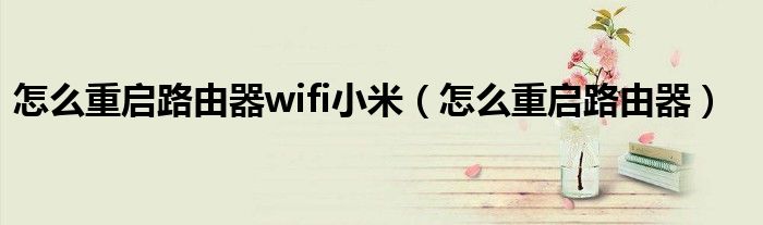 怎么重启路由器wifi小米（怎么重启路由器）