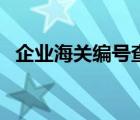 企业海关编号查询（企业海关十位数查询）