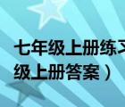 七年级上册练习册答案（同步练习册语文七年级上册答案）