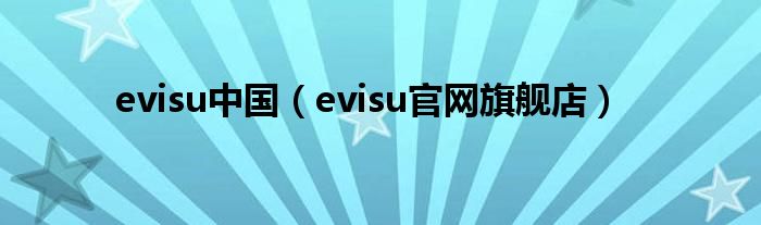 evisu中国（evisu官网旗舰店）