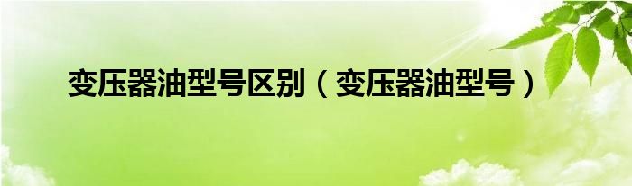 变压器油型号区别（变压器油型号）