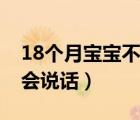 18个月宝宝不会说话怎么办（18个月宝宝不会说话）