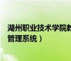 湖州职业技术学院教务系统查课表（湖州职业技术学院教务管理系统）