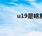 u19是啥意思（u19是什么意思）