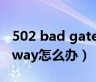 502 bad gateway怎么解决（502bad gateway怎么办）