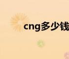 cng多少钱一升（cng是什么意思）