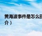 黄海波事件是怎么回事（说一说黄海波事件是怎么回事的简介）