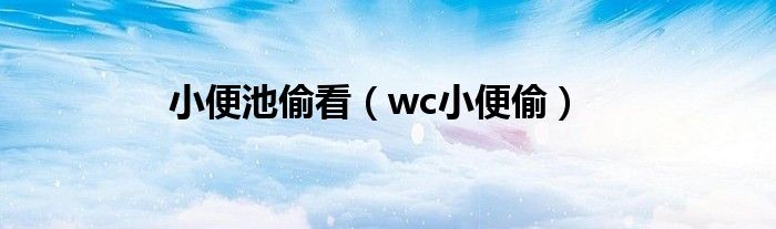 小便池偷看（wc小便偷）