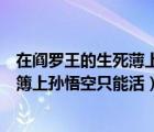 在阎罗王的生死薄上孙悟空只能活多少岁（在阎罗王的生死簿上孙悟空只能活）