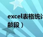 excel表格统计年龄结构（excel表格统计年龄段）