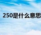 250是什么意思中文翻译（250是什么意思）