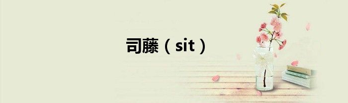 司藤（sit）