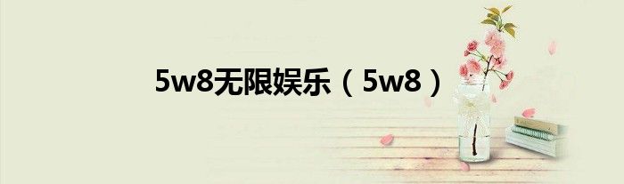 5w8无限娱乐（5w8）