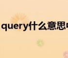 query什么意思中文（query ok是什么意思）