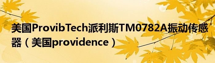 美国ProvibTech派利斯TM0782A振动传感器（美国providence）