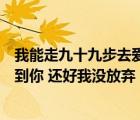 我能走九十九步去爱你也能退一步就放弃是什么歌（终于等到你 还好我没放弃  歌名是什么）