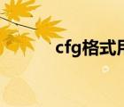 cfg格式用什么打开（cfg格式）