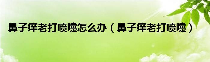 鼻子痒老打喷嚏怎么办（鼻子痒老打喷嚏）